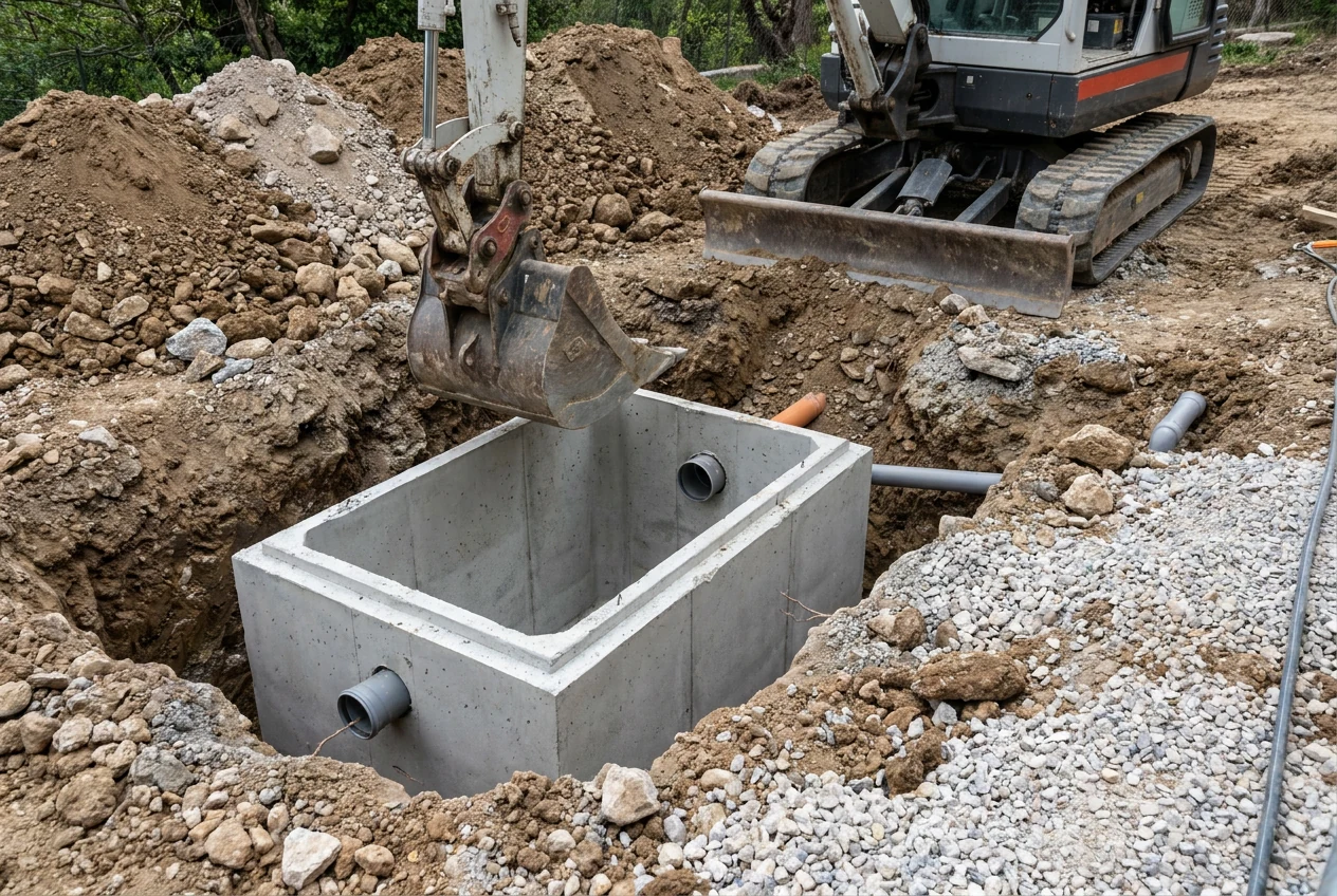 Installation fosse à La Turbie