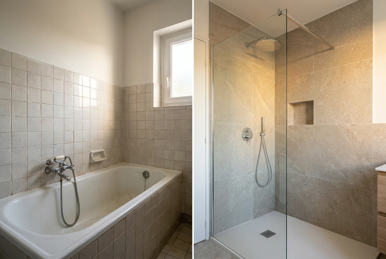 Remplacement de baignoire par douche à La Turbie
